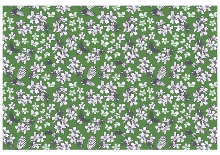 Fun Tails NZ Wallpaper - Green