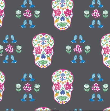 Fantail Fiesta Wallpaper - NZ Custom Wallpaper - Black