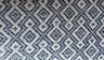 Diamond Wave - Grasscloth Wallpaper - Navy and White