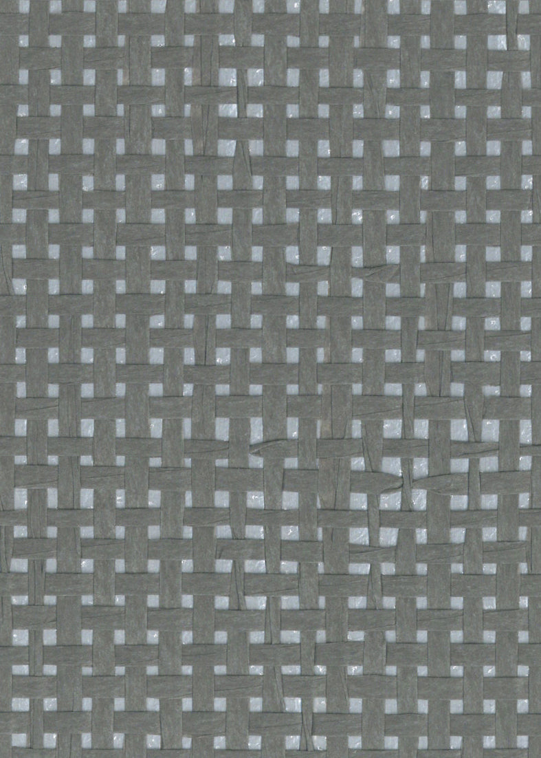 Burlap Safari Grasscloth Wallpaper - Navy (On Silver)