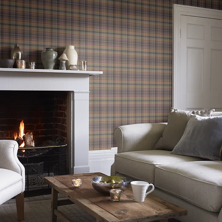 Nevis Wallpaper by Mulberry Home - Amethyst