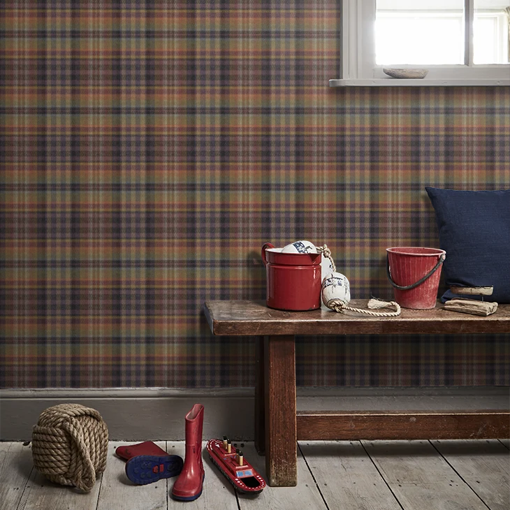 Nevis Wallpaper by Mulberry Home - Amethyst