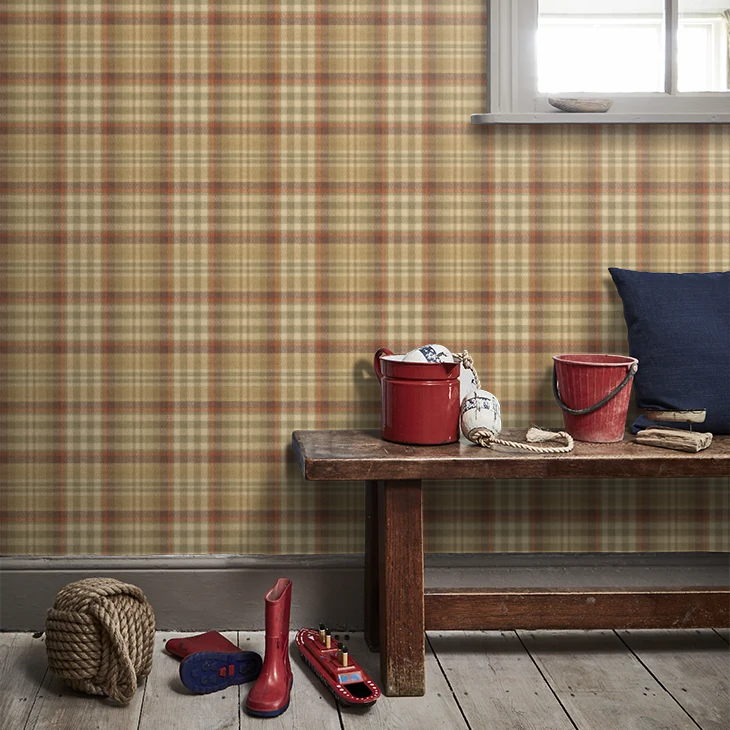 Nevis Wallpaper by Mulberry Home - Antique