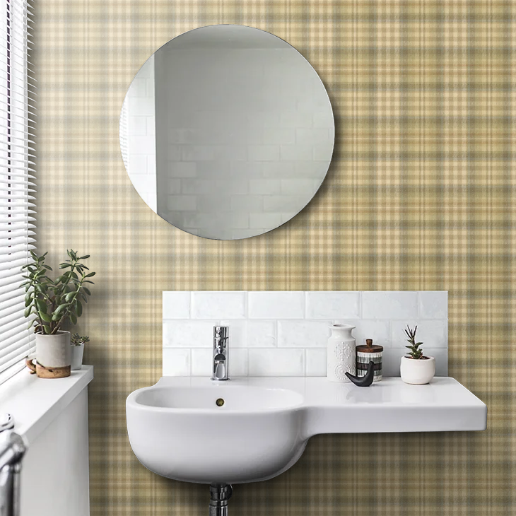 Nevis Wallpaper by Mulberry Home - Sage/Aqua