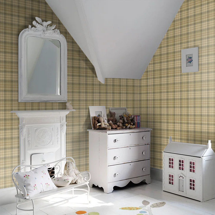 Nevis Wallpaper by Mulberry Home - Sage/Aqua
