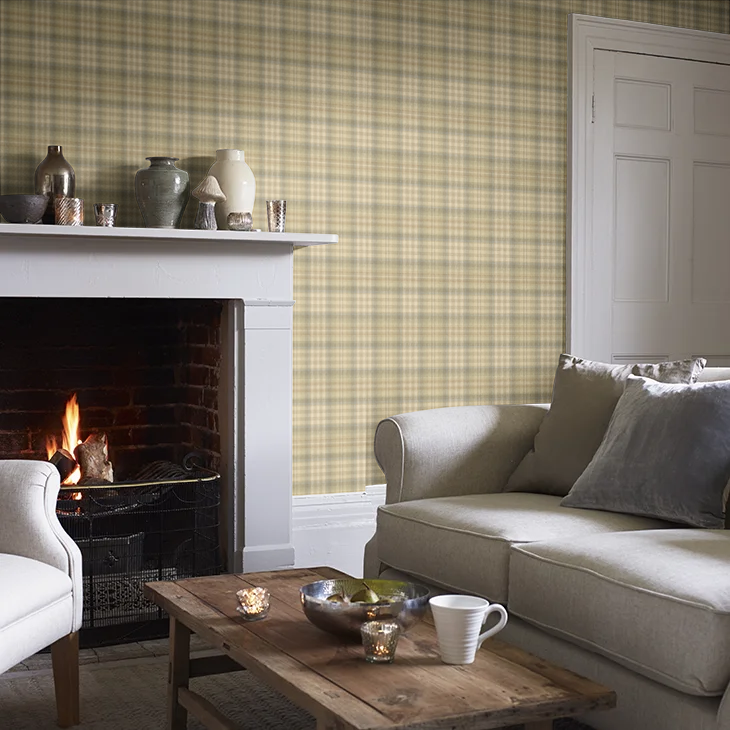 Nevis Wallpaper by Mulberry Home - Sage/Aqua