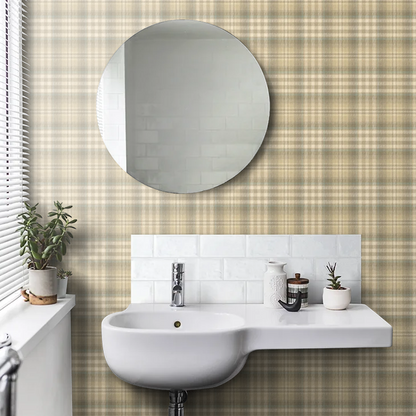 Nevis Wallpaper by Mulberry Home - Stone