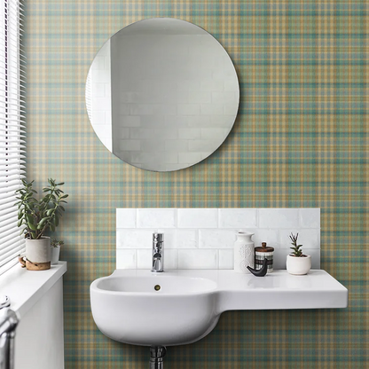 Nevis Wallpaper by Mulberry Home - Teal