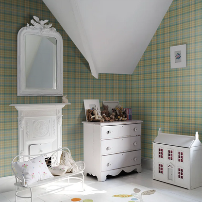 Nevis Wallpaper by Mulberry Home - Teal