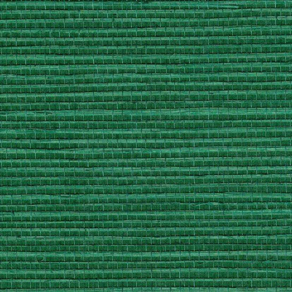 Sample - Bali 2 - Grasscloth Wallpaper - Brilliant Emerald