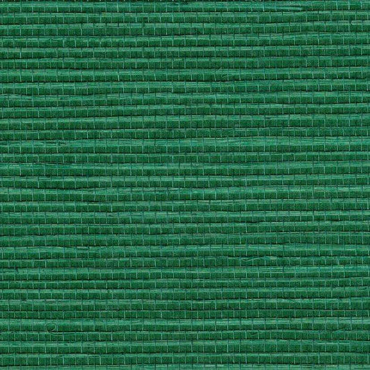 Bali 2 - Grasscloth Wallpaper - Brilliant Emerald