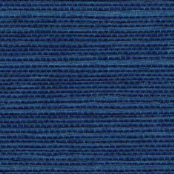 Sample - Bali 2 - Grasscloth Wallpaper - Dark Blue