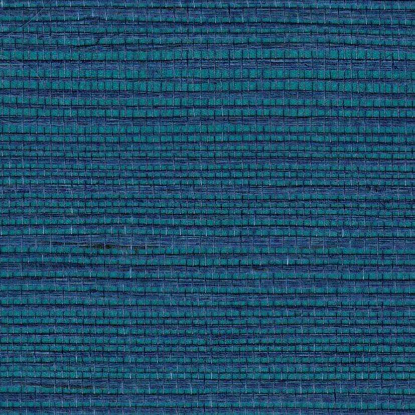 Sample - Bali 2 - Grasscloth Wallpaper - Deep Ocean Blue