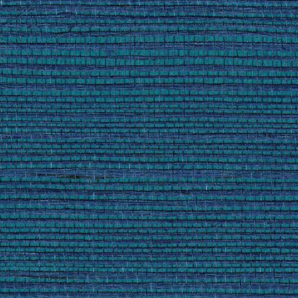 Sample - Bali 2 - Grasscloth Wallpaper - Deep Ocean Blue