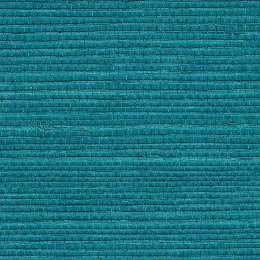 Bali 2 - Grasscloth Wallpaper - Brilliant Turquoise