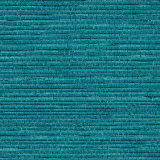 Bali 2 - Grasscloth Wallpaper - Brilliant Turquoise
