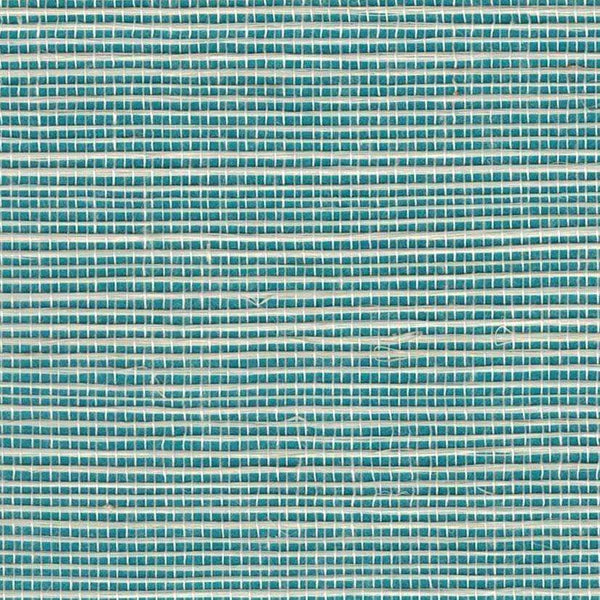 Sample - Bali 2 - Grasscloth Wallpaper - Norse Blue