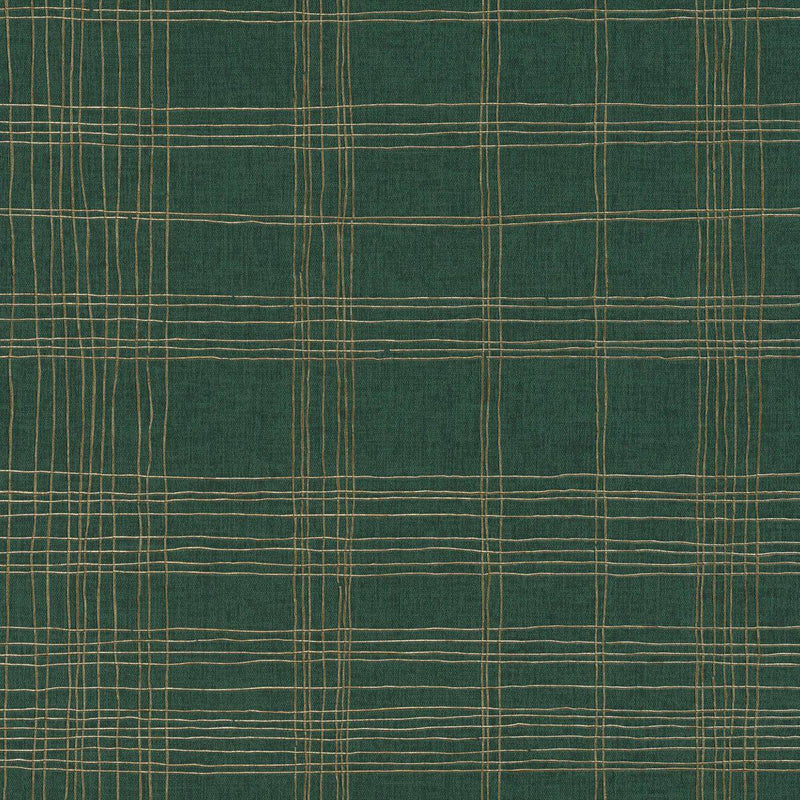 New York Threads Wallpaper  - Green/Metallic