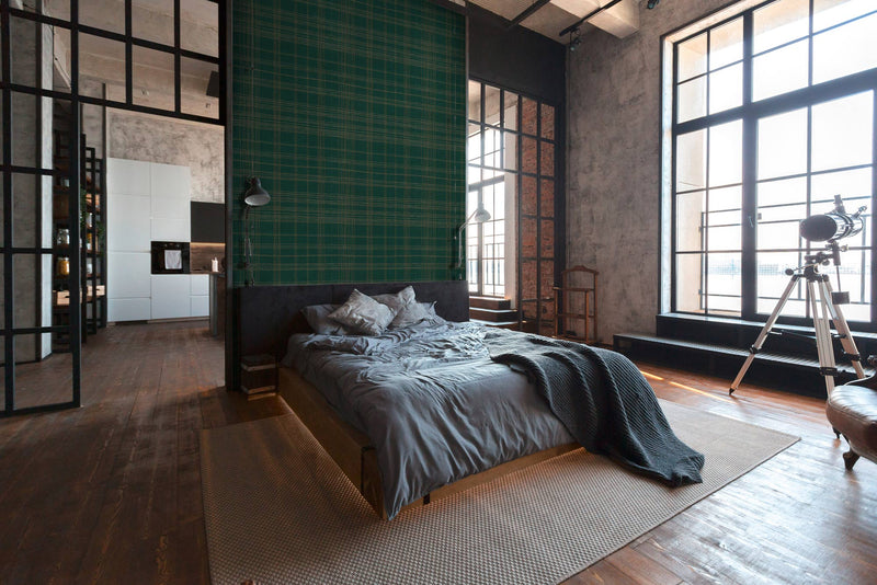 New York Threads Wallpaper  - Green/Metallic