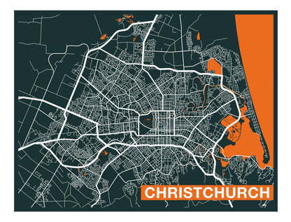 NZ or AU Stylised Maps - Custom Sized Wallpaper Mural (per m2)