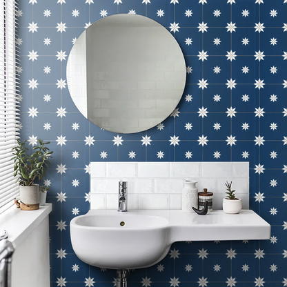 Trendy Tiles Wallpaper - Midnight Blue