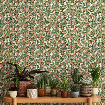 Flora Ditsy Wallpaper  - Juniper & Ginger