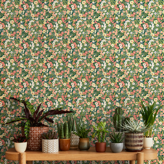 Flora Ditsy Wallpaper  - Juniper & Ginger