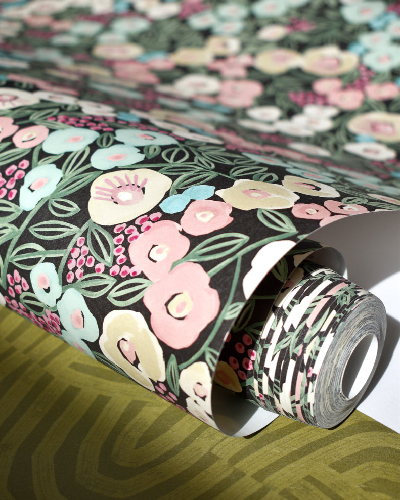 Flora Ditsy Wallpaper - Midnight