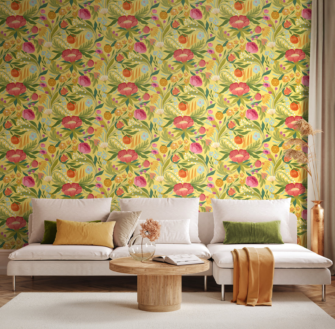 Clementine Wallpaper - Marigold