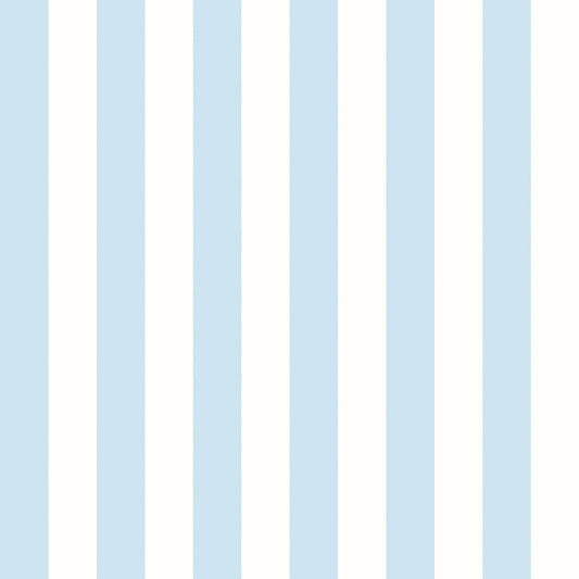 Candy Stripe Wallpaper - Baby Blue