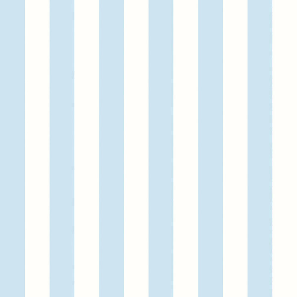 Sample - Candy Stripe Wallpaper - Baby Blue