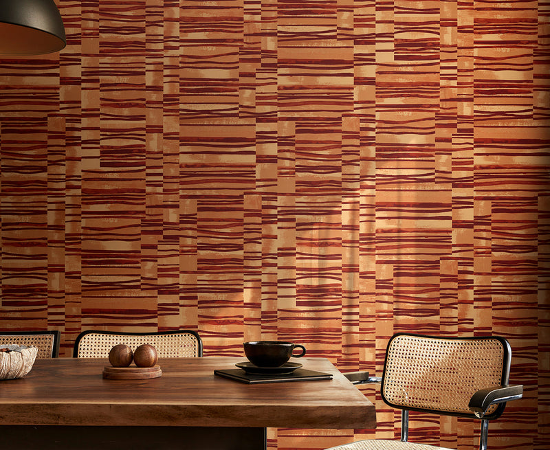 Structures Wallpaper - Burnt Umber