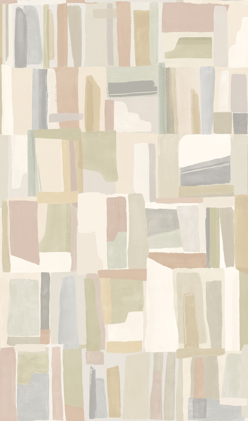 Sample - Abstract Cubes Wallpaper - Avocado Mist