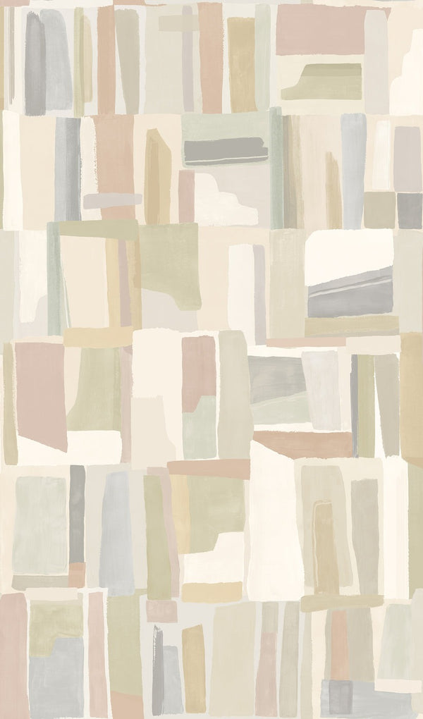 Sample - Abstract Cubes Wallpaper - Avocado Mist