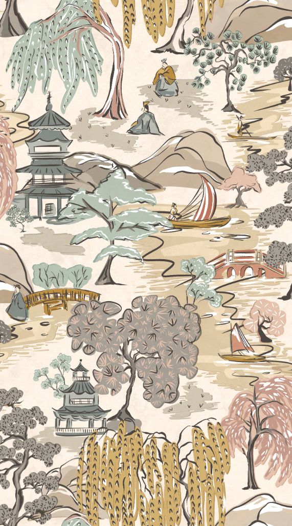 Sample - Oka Wallpaper - Perfect Almond