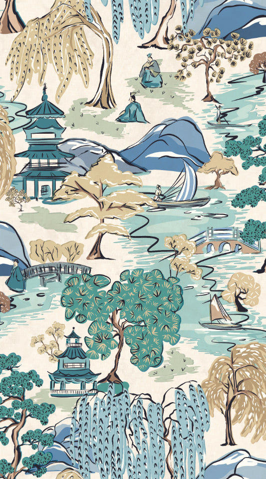 Sample - Oka Wallpaper - Indigo