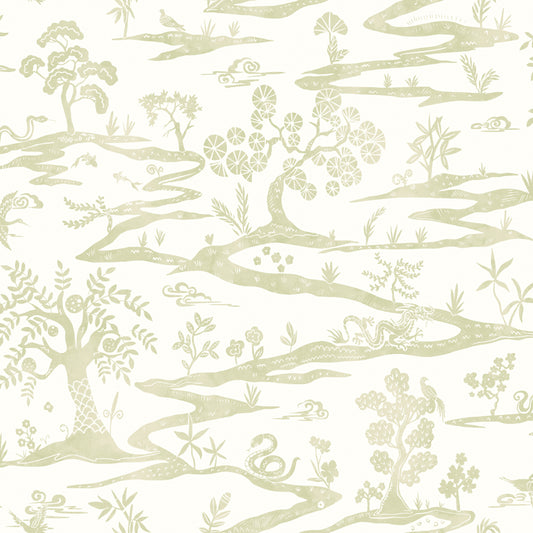 Kaiwa Wallpaper - Green Tea