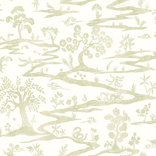 Sample - Kaiwa Wallpaper - Green Tea