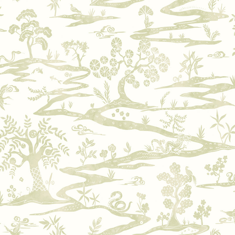 Sample - Kaiwa Wallpaper - Green Tea