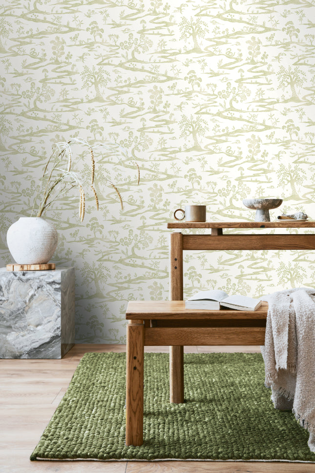 Sample - Kaiwa Wallpaper - Green Tea