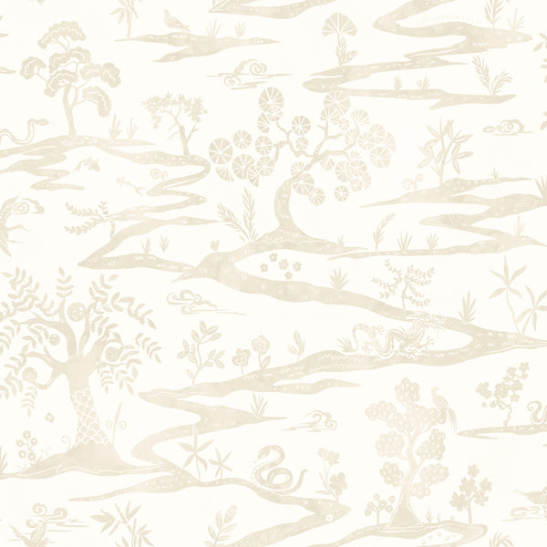 Sample - Kaiwa Wallpaper - Lace White