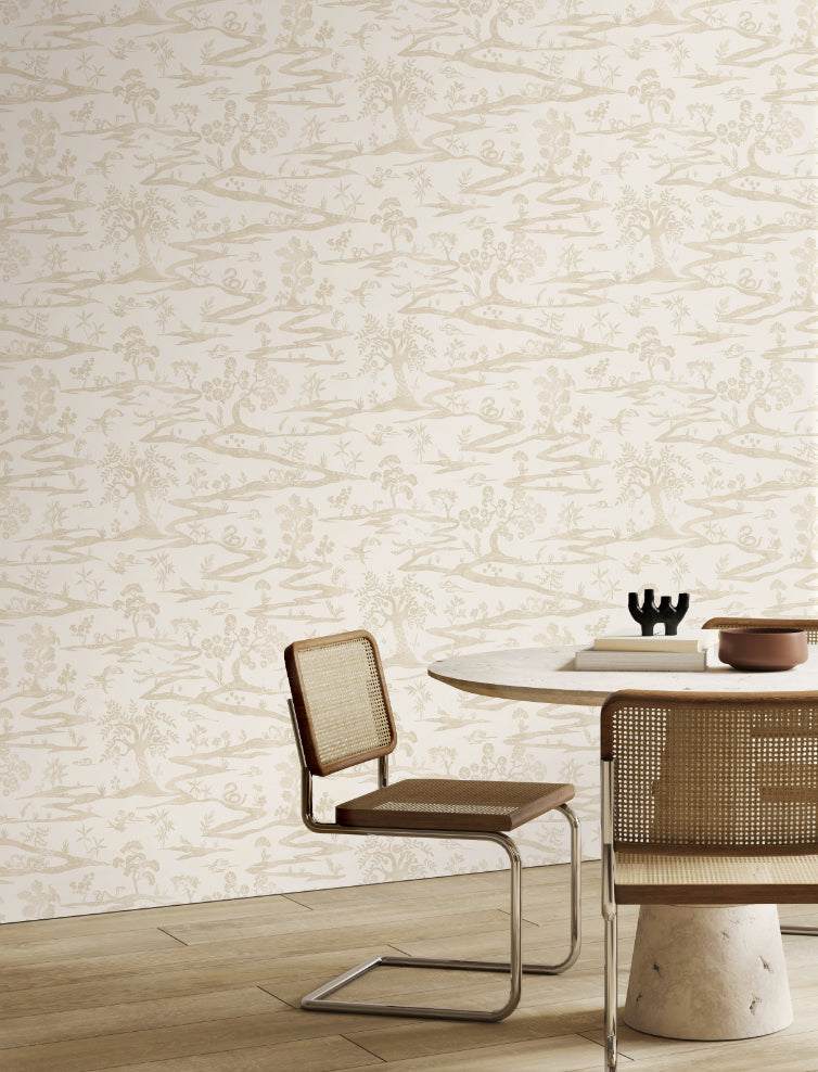 Sample - Kaiwa Wallpaper - Lace White