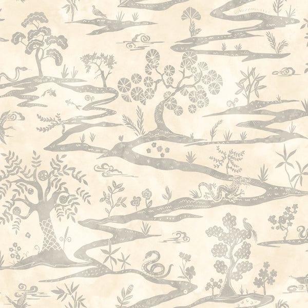 Sample - Kaiwa Wallpaper - Wolf Mist