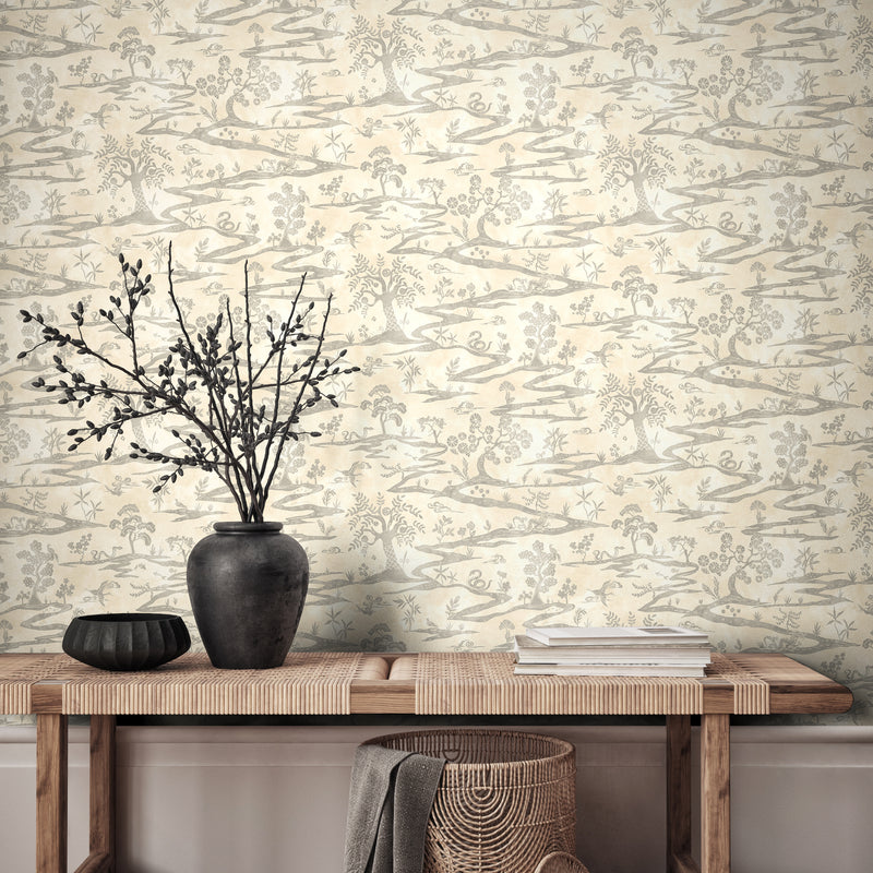 Sample - Kaiwa Wallpaper - Wolf Mist