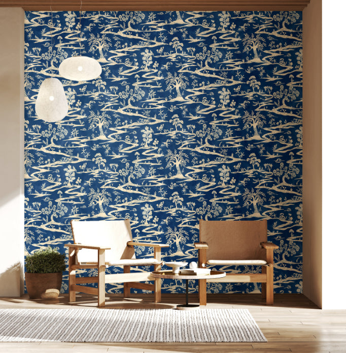 Sample - Kaiwa Wallpaper - Cobalt