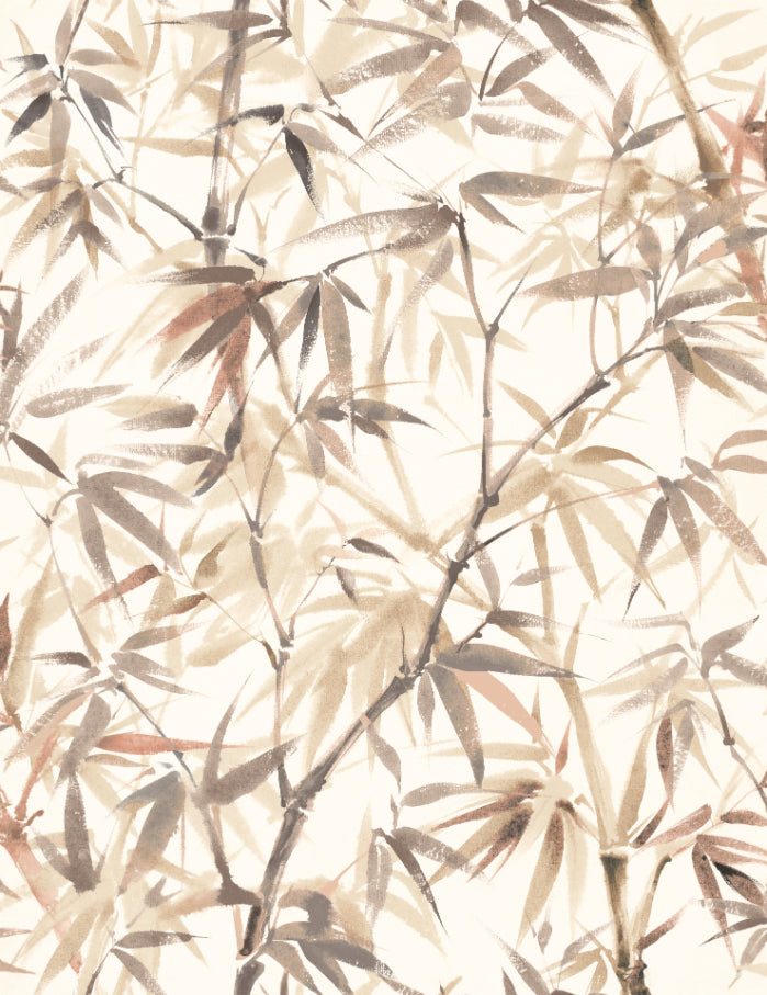 Sample - Shadow Bamboo Wallpaper - Latte