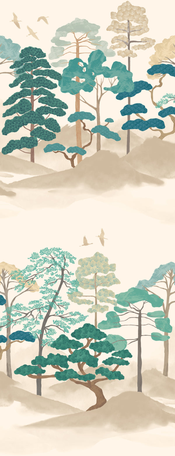 Sample - Kigi Wallpaper - Ohpopsi - Peacock Mix