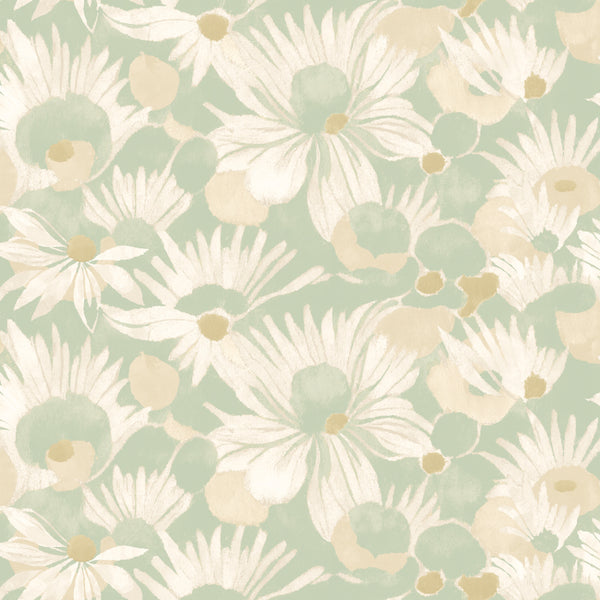 Sample - Suiren Wallpaper - Misty Mint