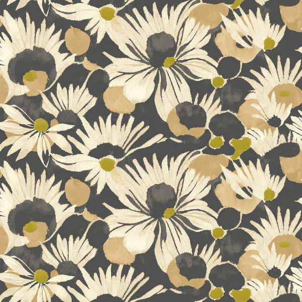 Sample - Suiren Wallpaper - Ebony