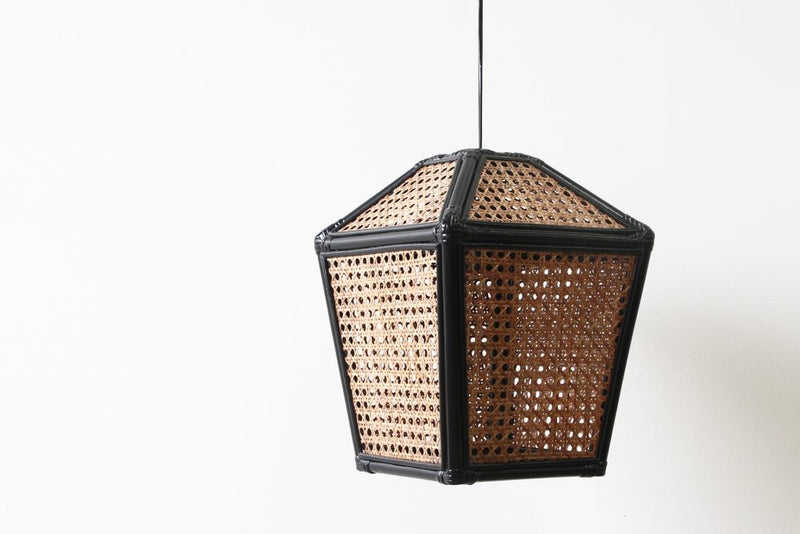 Open Weave Cane Pendant Light Shade